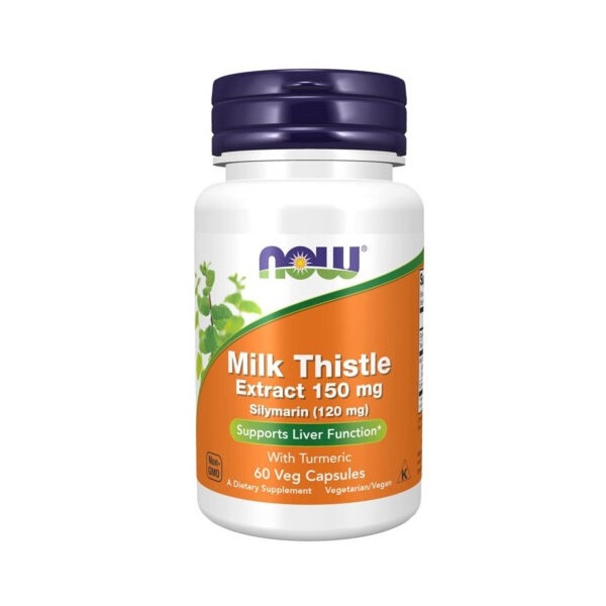 Now | Silymarin Milk Thistle 150mg + Turmeric | 60 caps