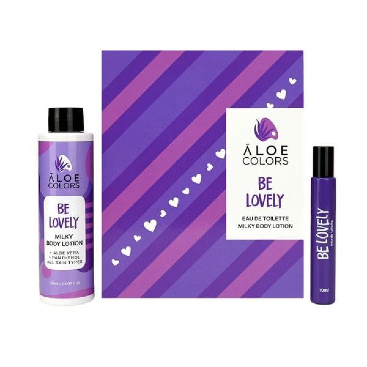 Aloe Colors  | Set Be Lovely Eau De Toilette Γυναικείο Άρωμα 10ml & Be Lovely Milky Body Lotion 150ml