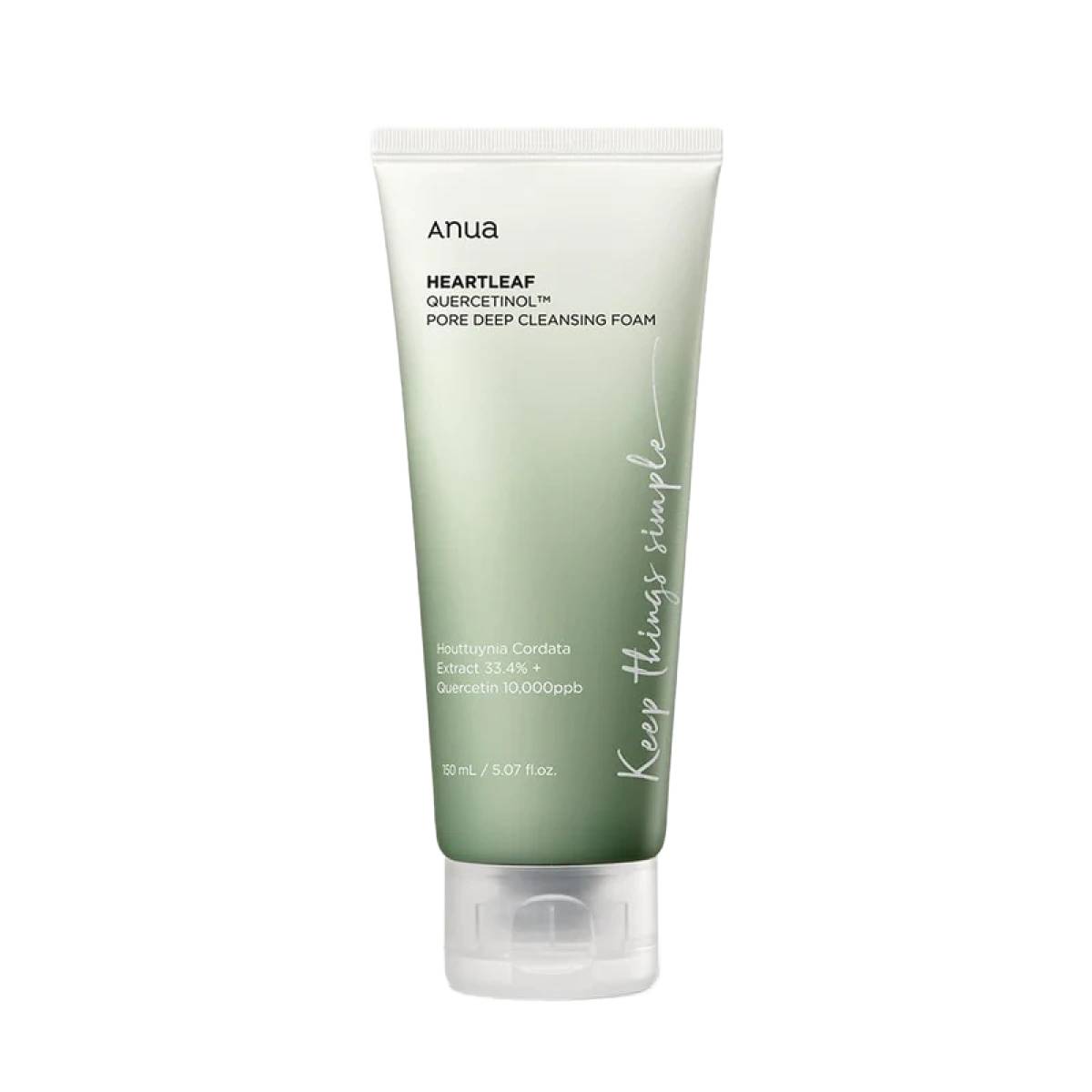 Anua | Heartleaf Quercetionl Pore Deep Cleansing Foam | Αφρός για καθημερινό βαθύ καθαρισμό | 150ml 