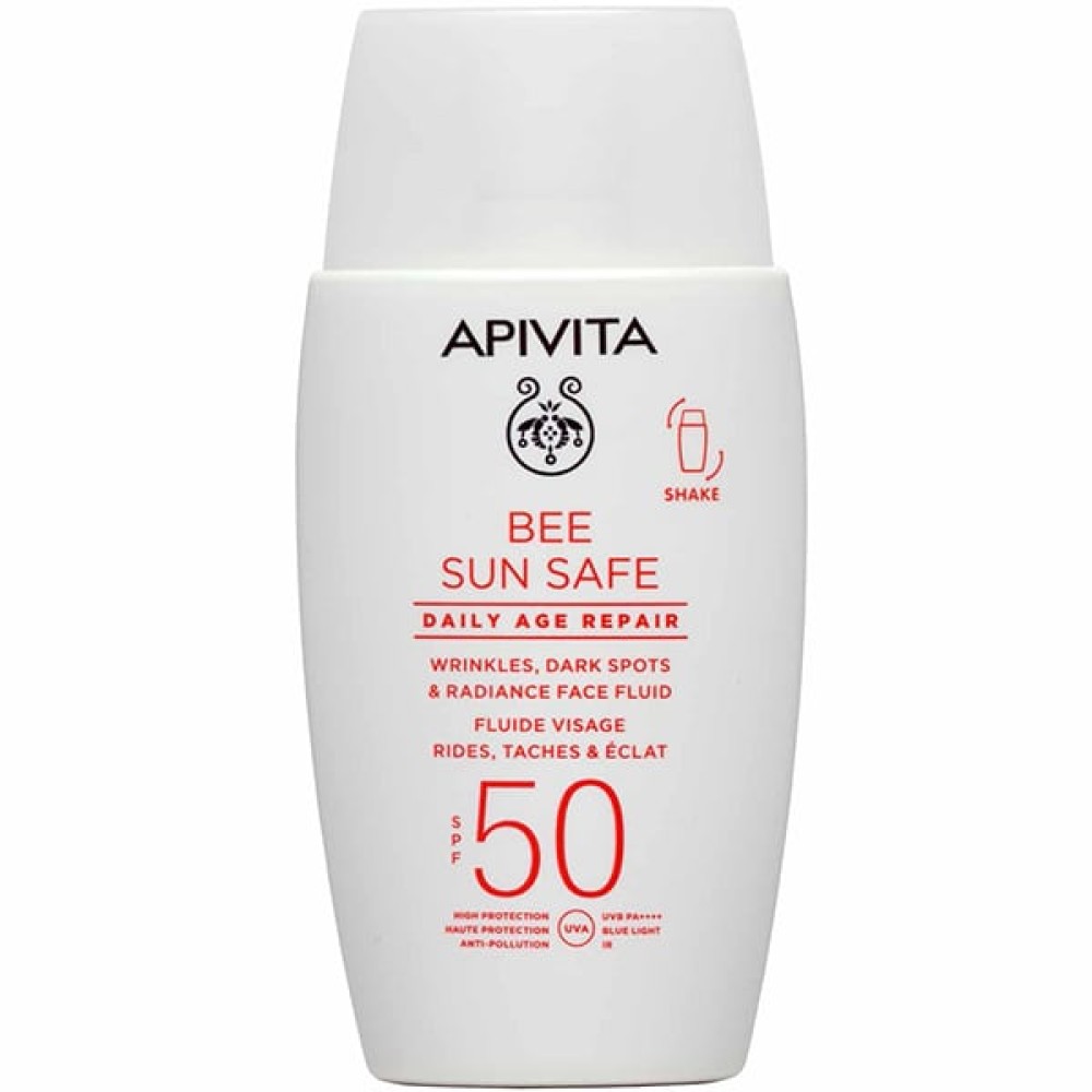 Apivita | Bee Sun Safe Daily Age Repair Dry Touch Λεπτόρευστη Κρέμα Προσώπου κατά των Πανάδων & Ρυτίδων SPF50 | 50ml