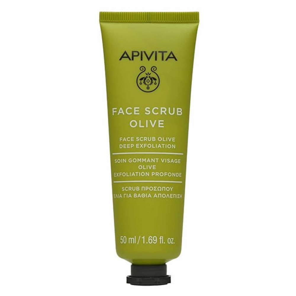 Apivita | Face Scrub Olive | Απολεπιστικό Προσώπου Με Ελιά Για Βαθιά Απολέπιση | 50ml