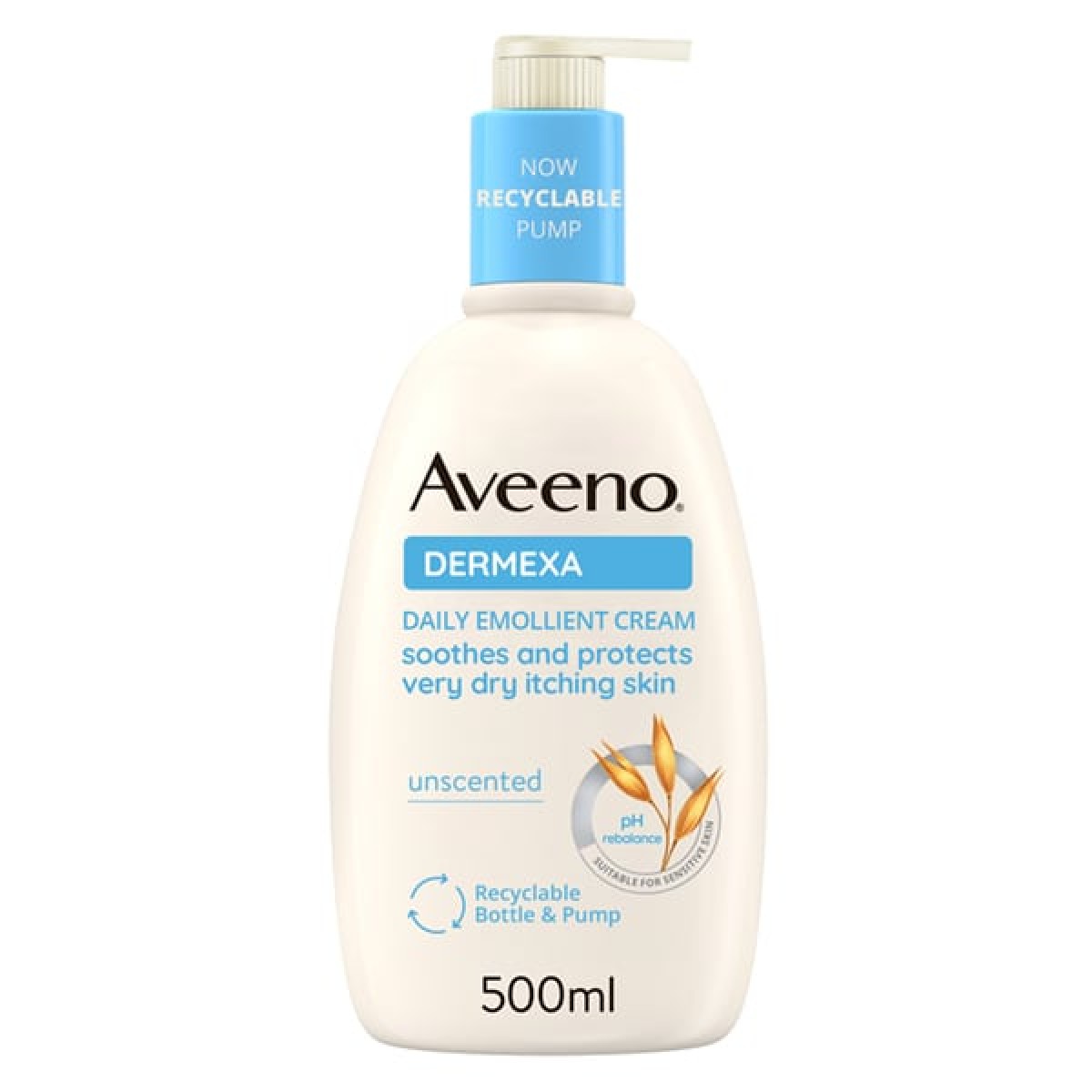  Aveeno | Dermexa Daily Emollient Cream Ενυδατική Κρέμα Σώματος για Ξηρές Επιδερμίδες | 500ml 