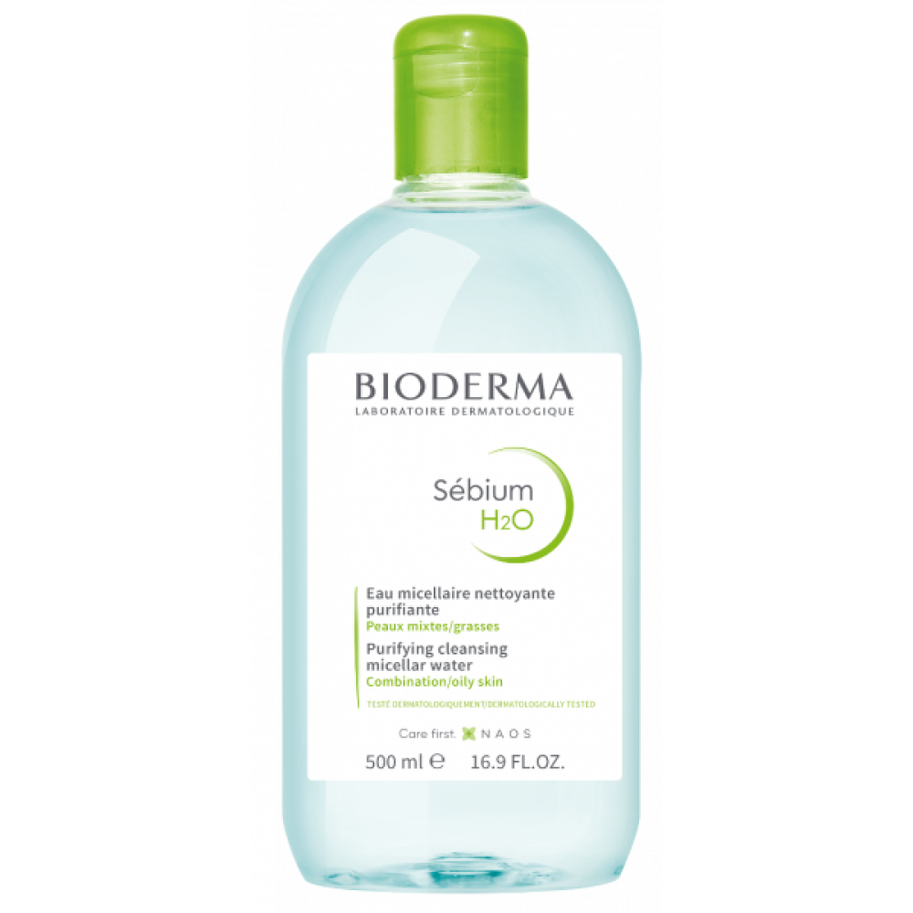 Bioderma | Sebium H2O | Ήπιο Διάλυμα Καθαρισμού για το Πρόσωπο και τα Μάτια | 500ml