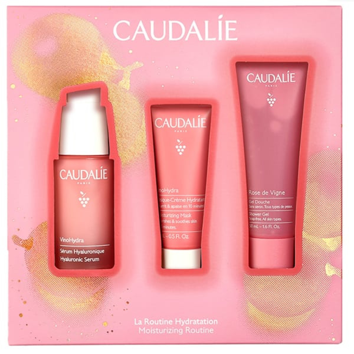 Caudalie | VinoHydra Promo Hyaluronic Serum Ενυδατικός Ορός Προσώπου με Υαλουρονικό Οξύ 30ml & Δώρο Moisturizing Mask Ενυδατική Μάσκα Προσώπου 15ml & Rose de Vigne Shower Gel Αφρόλουτρο Σώματος 50ml