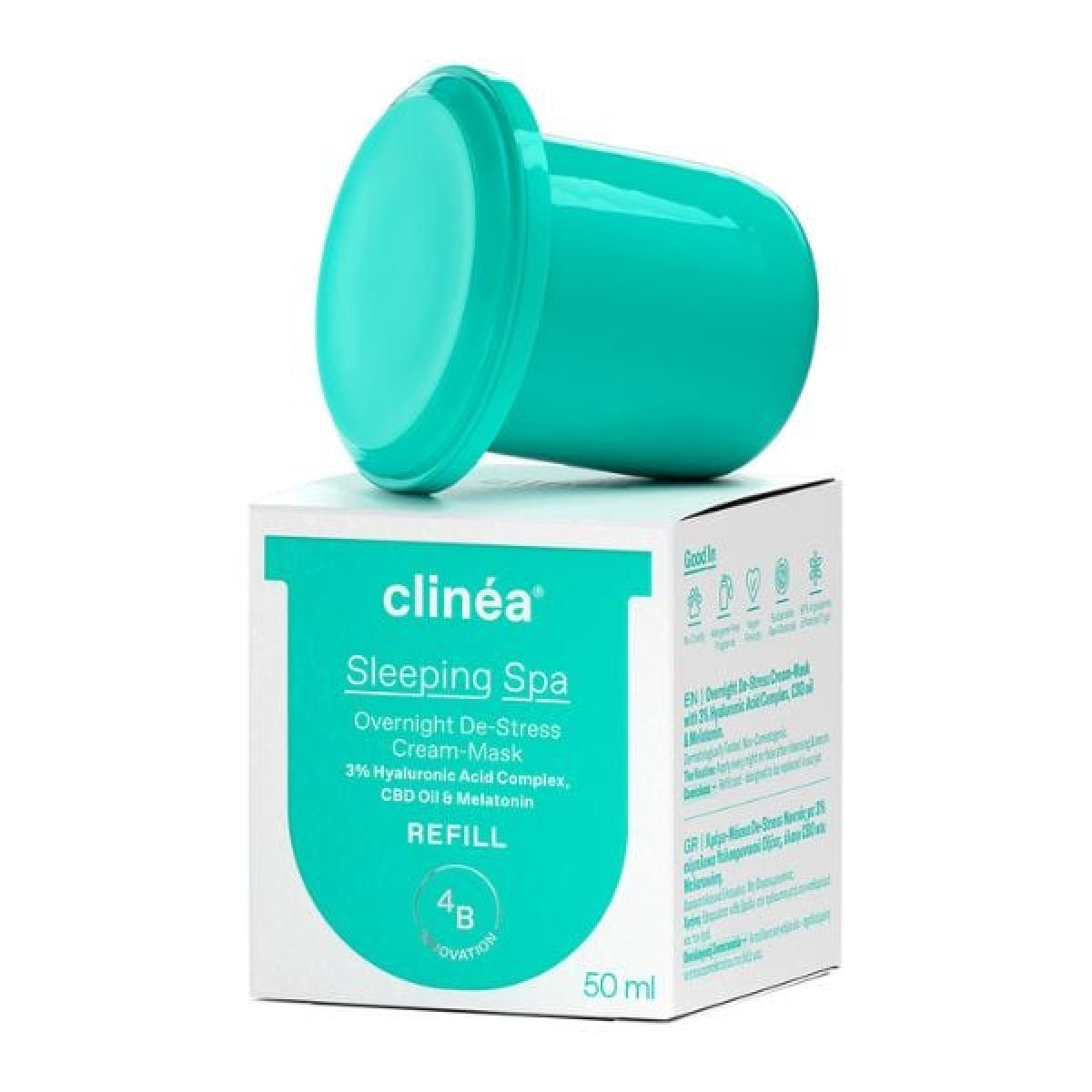 Clinéa| Sleeping Spa Κρέμα-Μάσκα De-Stress Ενυδάτωσης Nυκτός | Ανταλλακτικό | 50ml