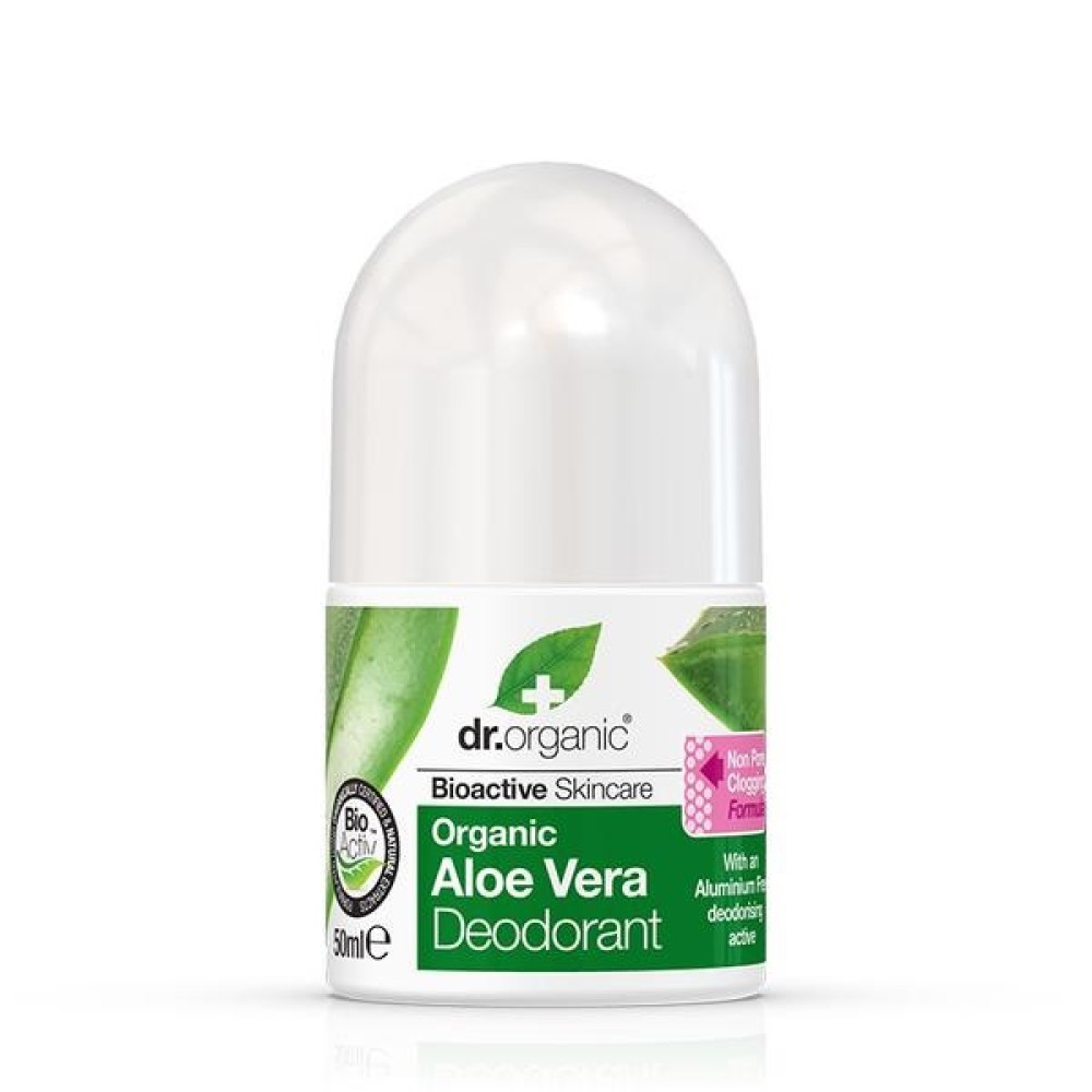 Dr. Organic | Aloe Vera Deodorant Roll On | Αποσμητικό με Βιολογική Αλόη Βέρα | 50ml