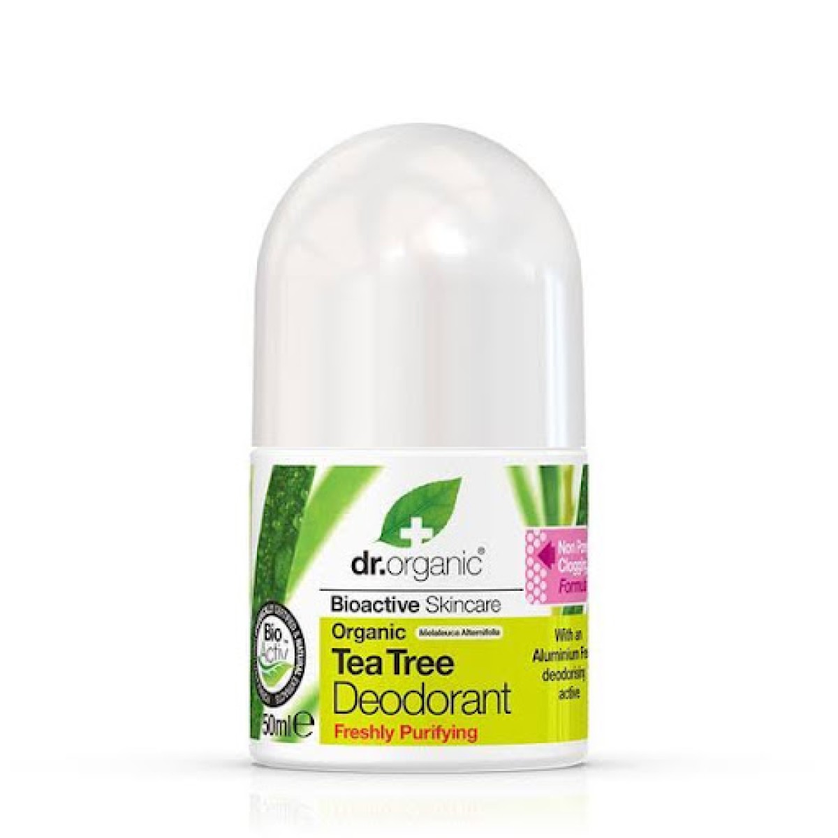 Dr. Organic |Tea Tree Deodorant Roll-On  | Αποσμητικό με  Βιολογικό Τεϊόδεντρο  | 50ml