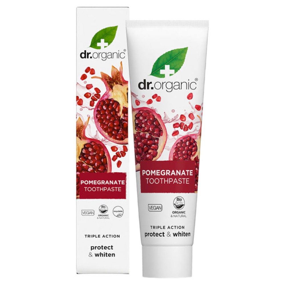 Dr. Organic | Pomegranate Toothpaste Οδοντόκρεμα για Ευαίσθητα Δόντια & Ούλα | 100ml