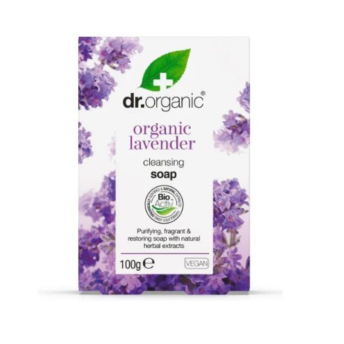 Dr. Organic | Lavender Soap Σαπούνι Σώματος Σε Μορφή Μπάρας Με Βιολογική Λεβάντα | 100gr