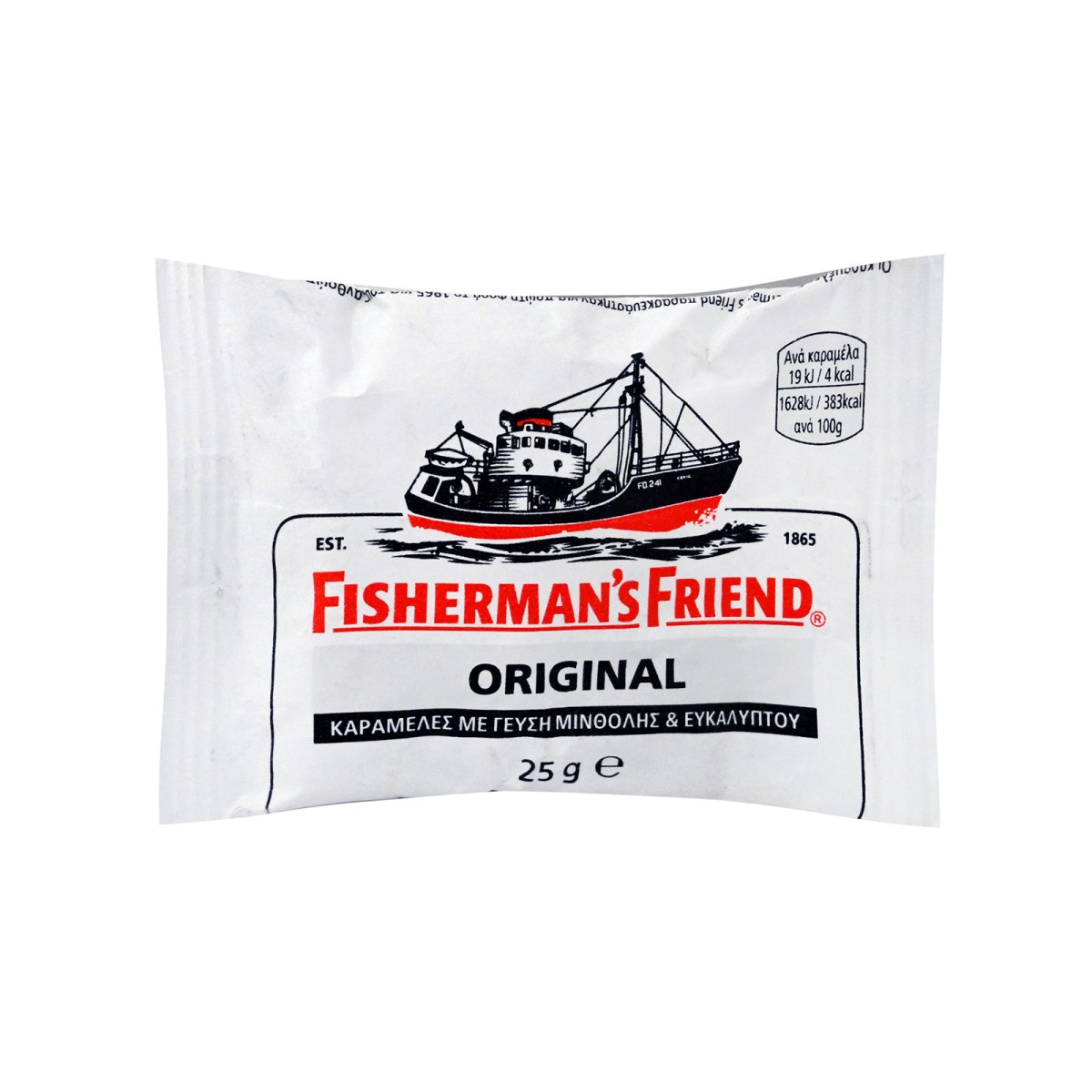 Fisherman's Friend | Original Extra Strong Μέντα & Ευκάλυπτος για το Βήχα & τον Ερεθισμένο Λαιμό | 25gr