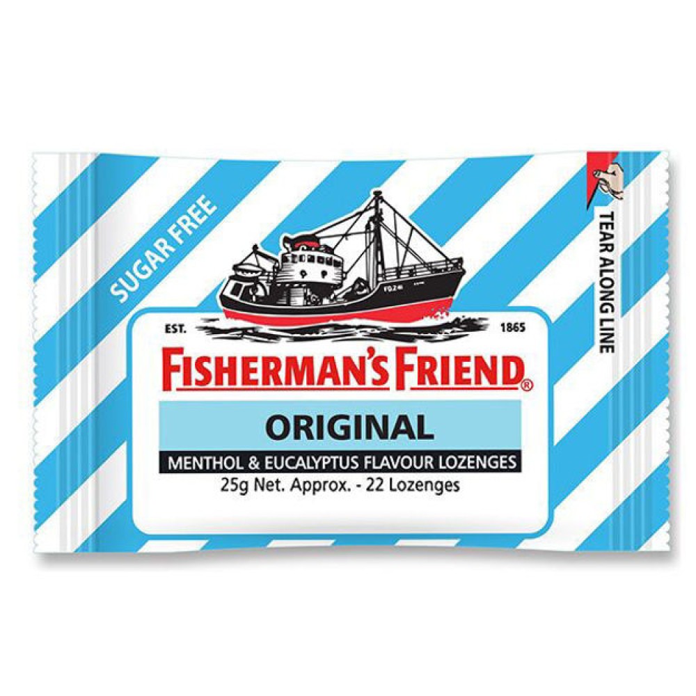 Fisherman's Friend | Original Καραμέλες για τον Πονόλαιμο με Μινθόλη & Ευκάλυπτο Χωρίς Ζάχαρη | 25gr