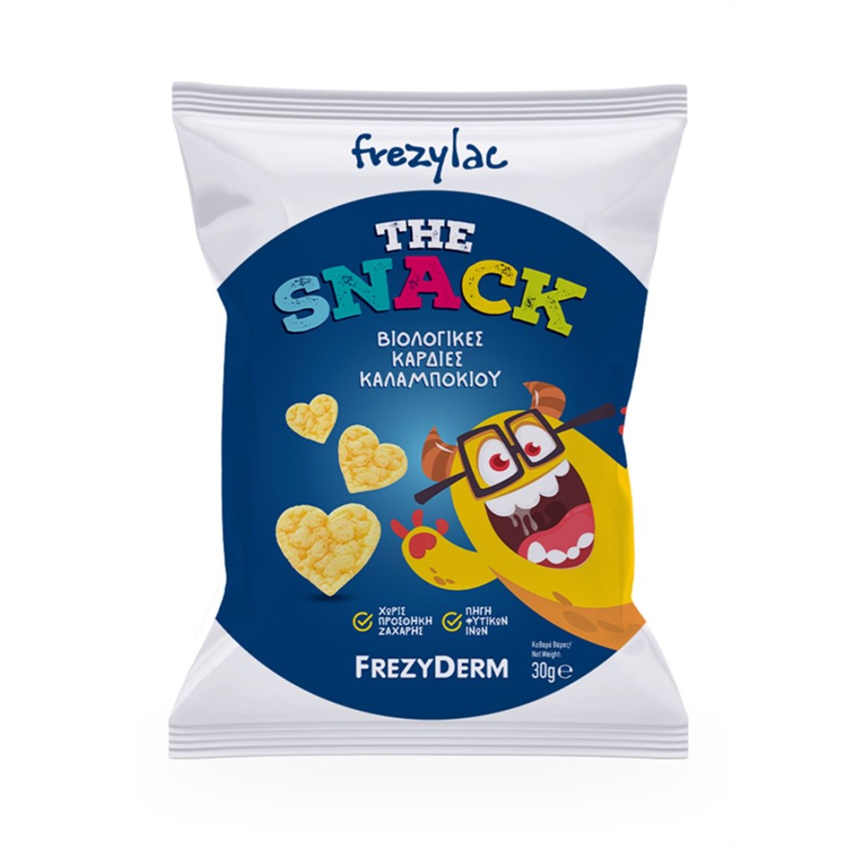 Frezyderm | Frezylac The Snack Βιολογικές Καρδίες Καλαμποκιού | 30gr