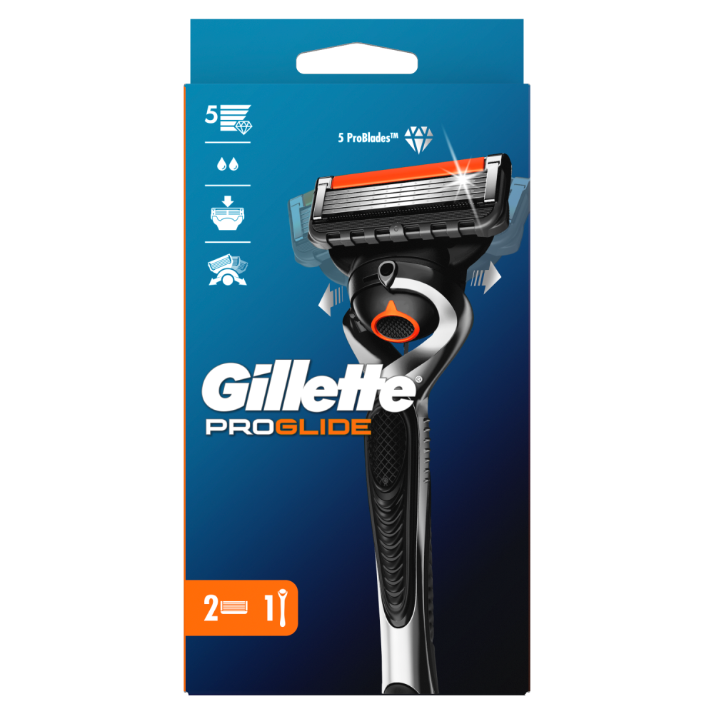 Gillette | Fusion 5 Proglide Flexball Ξυριστική Μηχανή | με 2 Ανταλλακτικές Κεφαλές 5 Λεπίδων και Λιπαντική Ταινία