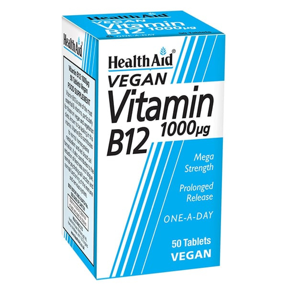 Health Aid | Vitamin Β12 | Συμπλήρωμα Διατροφής Για Την Καλή Λειτουργία Του Νευρικού Συστήματος | 50 Ταμπλέτες 