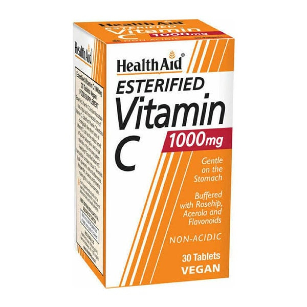  Health Aid | Esterified Vitamin C 1000mg | Συμπλήρωμα Διατροφής Εστέρας Βιταμίνης C με Βιοφλαβονοειδή | 30tabs