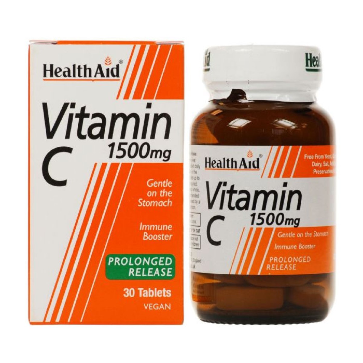 Health Aid | Vitamin C 1500mg With Bioflavonoids | Prolonged Release Συμπλήρωμα Διατροφής | 30tabs