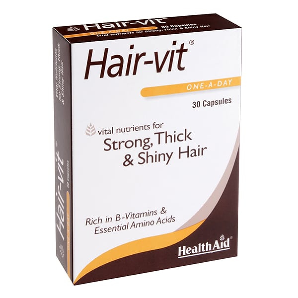 Health Aid | Hair Vit | Συμπλήρωμα Διατροφής Σύμπλεγμα Βιταμίνης Β, Αμινοξέα & Μέταλλα για Δυνατά Μαλλιά | 30caps