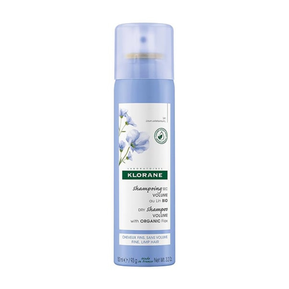 Klorane | Dry Shampoo Ξηρό Σαμπουάν Για Όγκο Με Ίνες Βιολογικού Λιναριού | 150ml