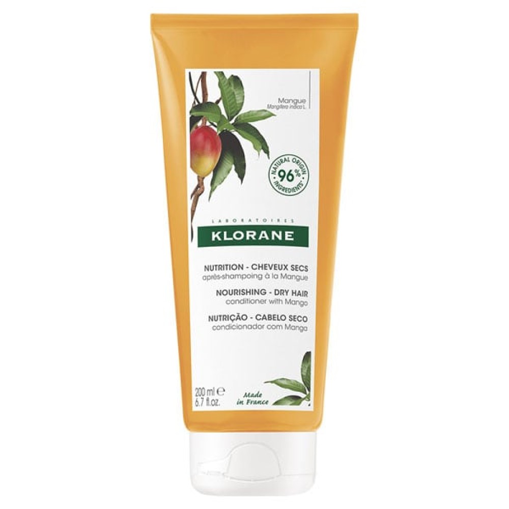 Klorane | Mango Conditioner Μαλακτική Κρέμα Μαλλιών Με Βούτυρο Μάνγκο Για Θρέψη & Ελαστικότητα | 200ml