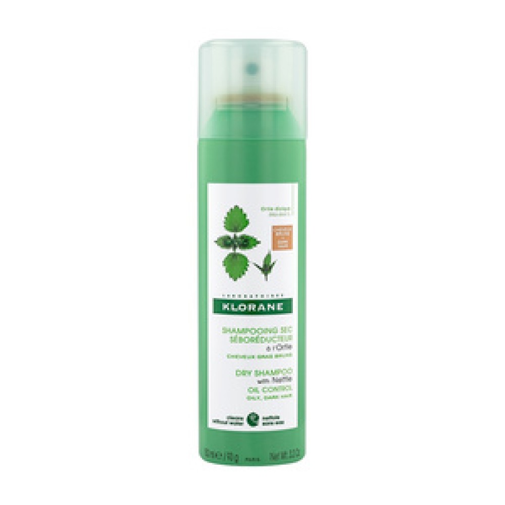 Klorane | Dry Shampoo Ξηρό Σαμπουάν με Γαλάκτωμα Τσουκνίδας για Λιπαρά Κασταν΄ά/Μαύρα Μαλλιά | 150ml