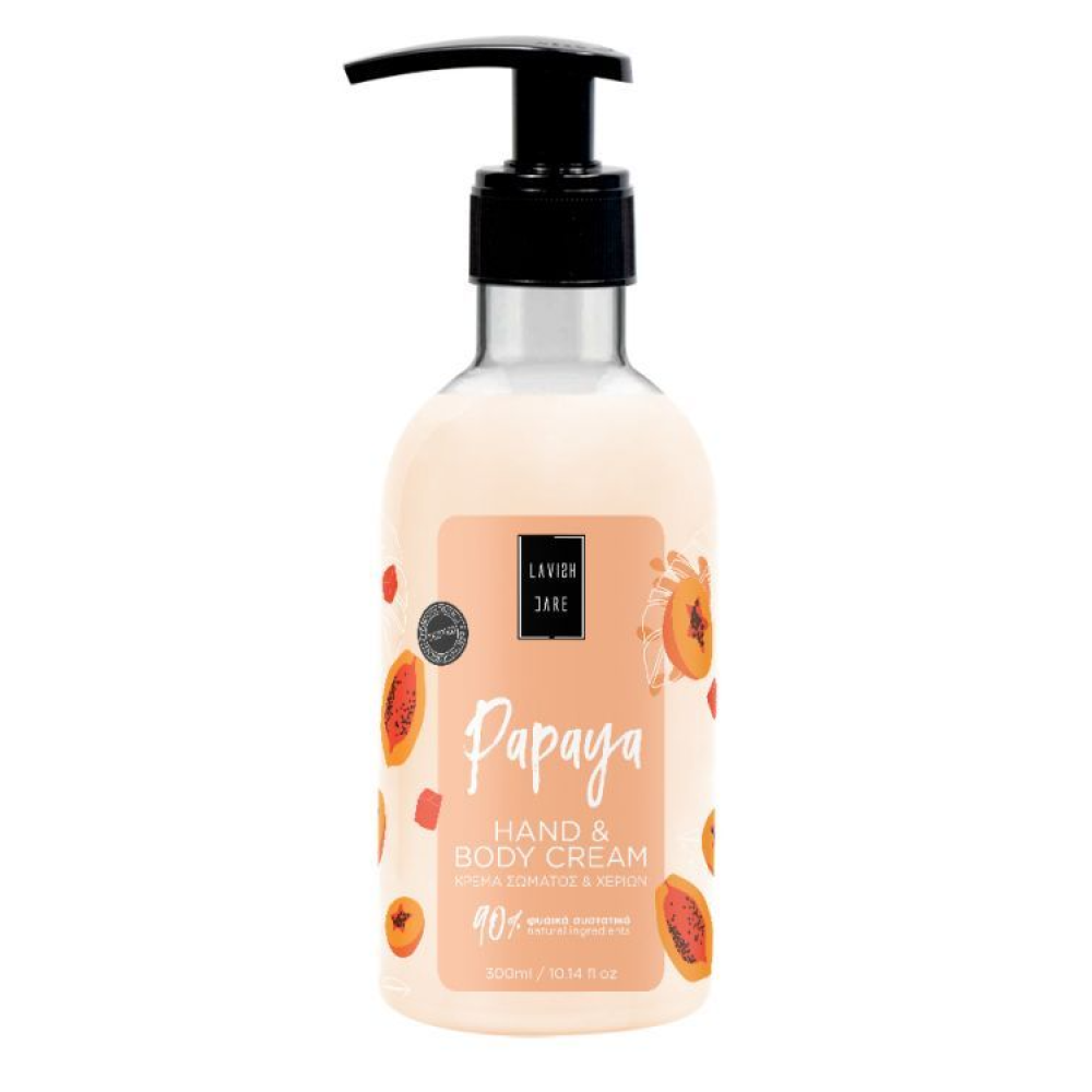 Lavish Care | Papaya Hand & Body Cream | Ενυδατική Κρέμα Χεριών & Σώματος 300ml