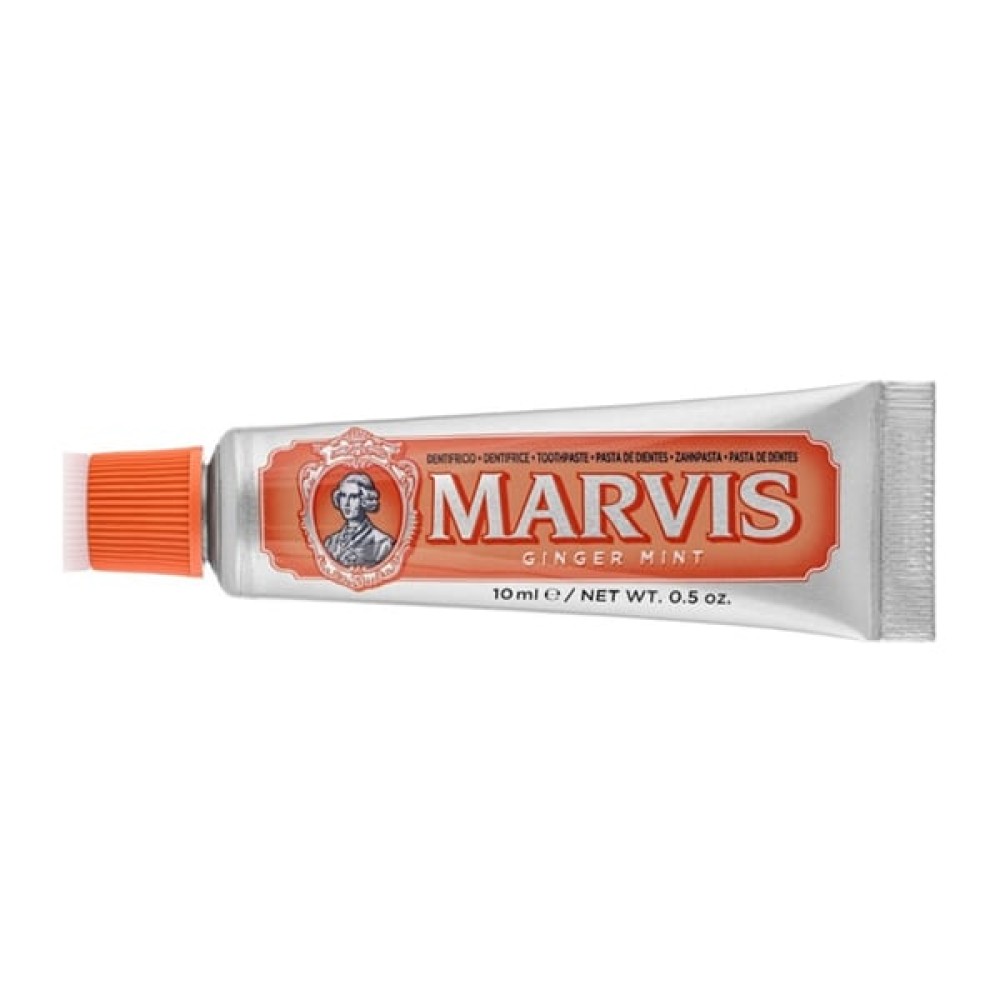 Marvis | Toothpaste Ginger Mint Travel Size | Οδοντόκρεμα Κατά της Πλάκας και της Τερηδόνας | με Γεύση Τζίντζερ | 10ml