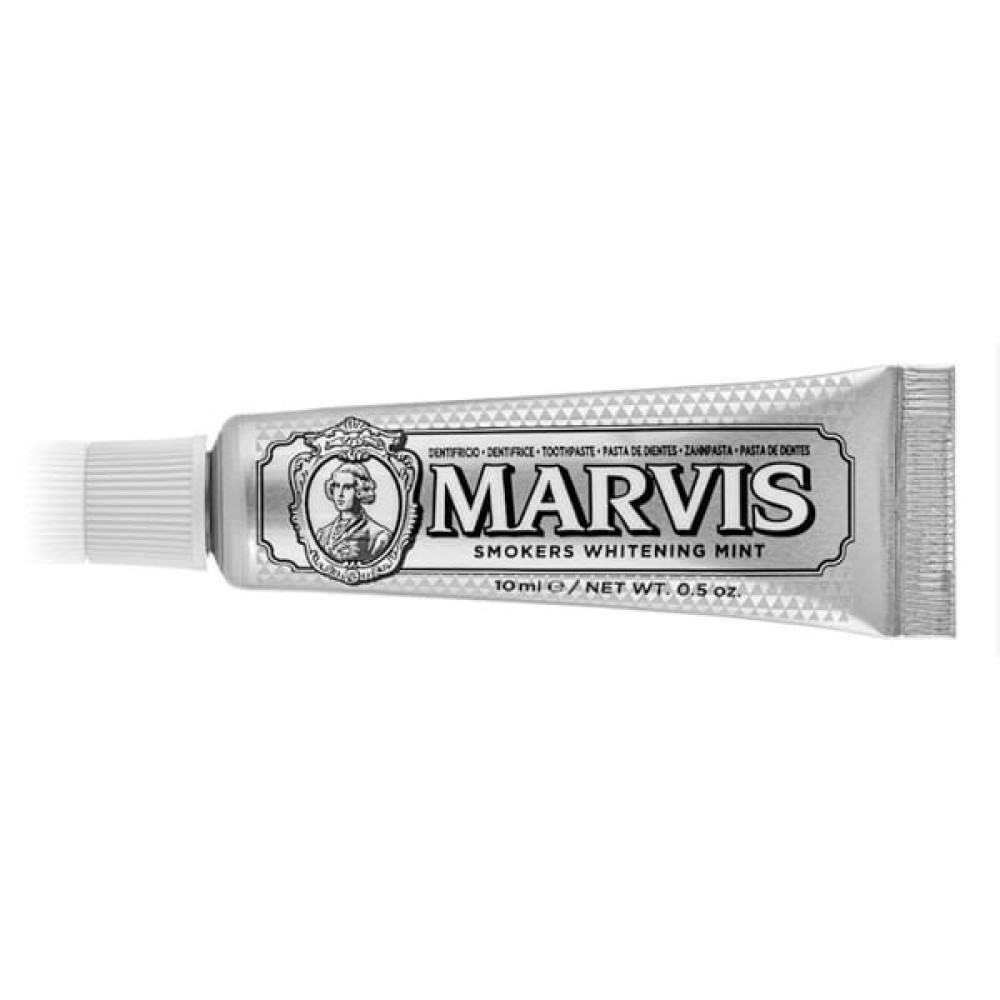 Marvis | Smokers Toothpaste Whitening Mint Travel Size | Λευκαντική Οδοντόκρεμα Κατάλληλη για Καπνιστές με Γεύση Μέντα | 10ml