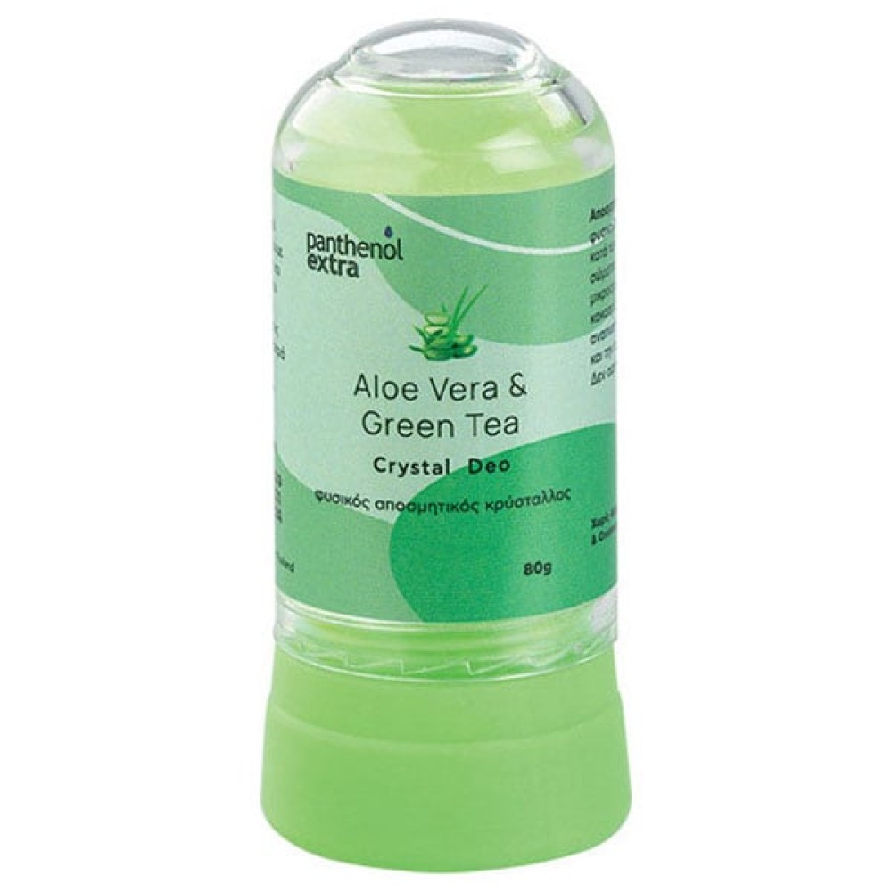Medisei | Panthenol Extra | Aloe Vera & Green Tea Crystal Deo Φυσικός Αποσμητικός Κρύσταλλος με Αλόη & Πρ΄άσινο Τσάι | 80g