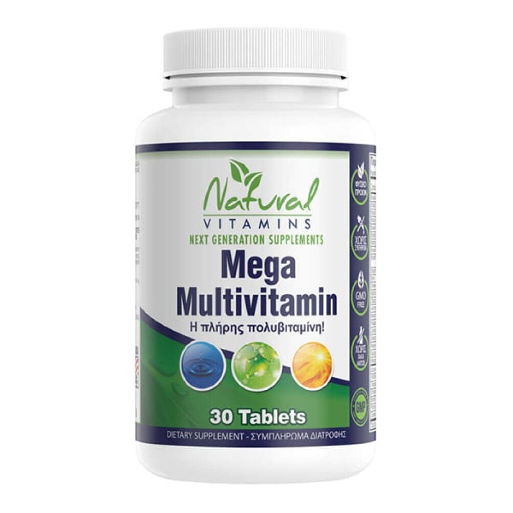 Natural Vitamins | Mega Multivitamin | 30tabs