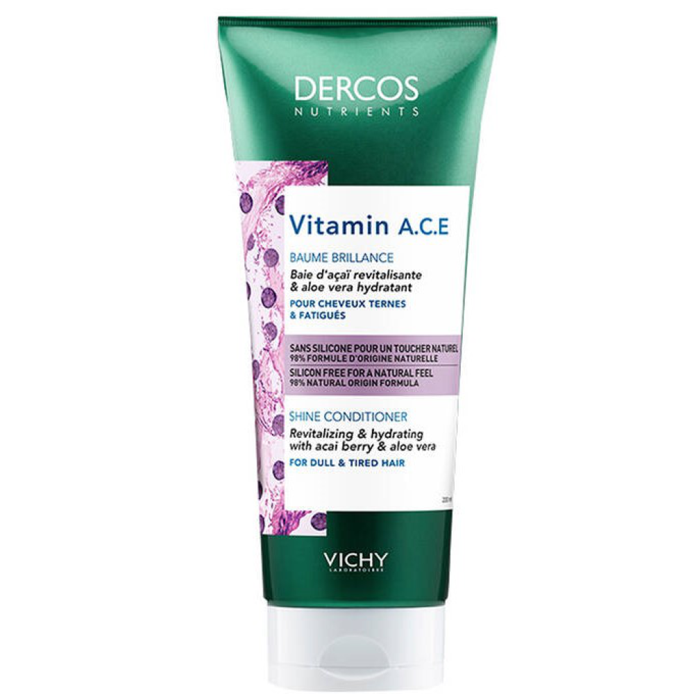 Vichy| Dercos Nutrients Vitamin A.C.E. Conditioner| Λάμψης Για Θαμπά Και Άτονα Μαλλιά |200ml