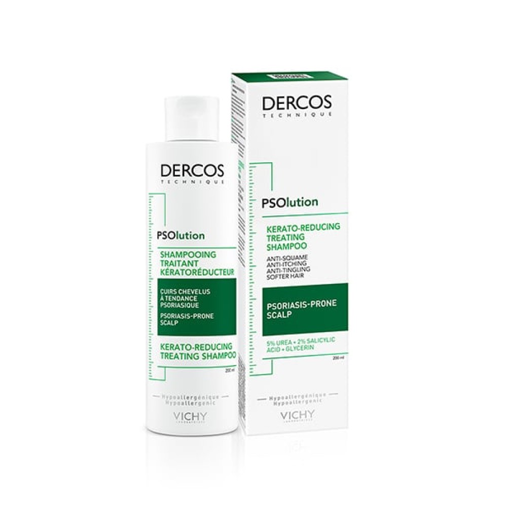  Vichy | Dercos PSOlution Shampoo Keratoreducing Treatment Σαμπουάν για Τριχωτό με Τάση Ψωρίασης | 200ml 