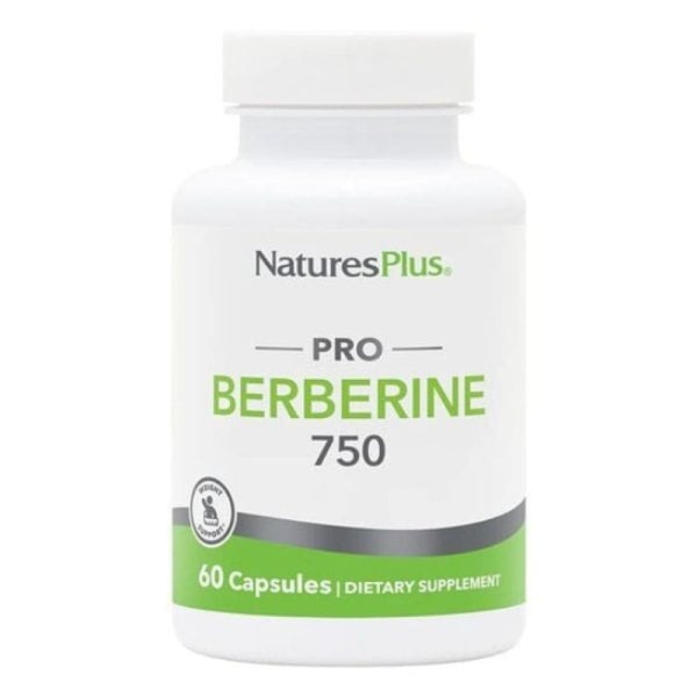 Natures Plus | Berberine Συμπλήρωμα Διατροφής με Βερβερίνη 750mg | 60 caps