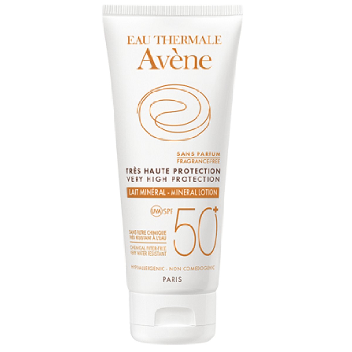 Avene |Lait Mineral | Αντηλιακό Γαλάκτωμα Πολύ Υψηλής Προστασίας SPF50+ | Για μη Ανεκτικές Επιδερμίδες |100ml