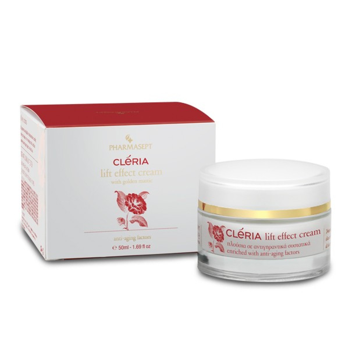 Cleria | Lift Effect Cream | 24ωρη Αντιγηραντική Κρέμα Προσώπου για Ώριμες Επιδερμίδες | 50ml