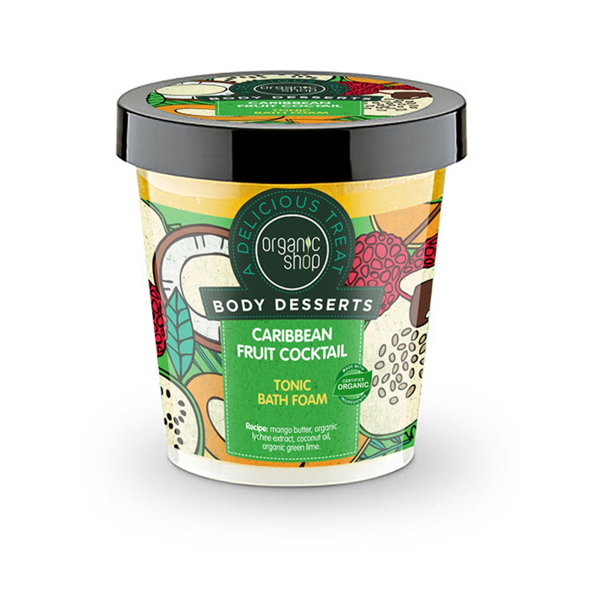 Organic Shop | Body Desserts Caribbean Fruit Coctail Τονωτικό Αφρόλουτρο | 450 ml