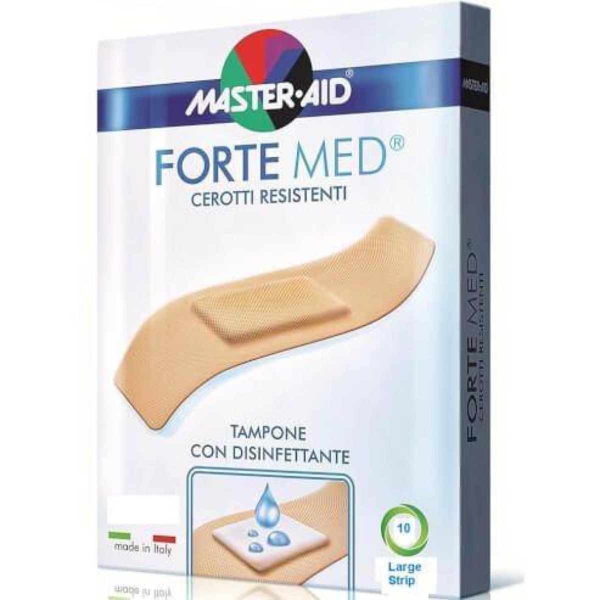 Master Aid | ForteMed  | Αυτοκόλλητες  Αντικολλητικές Γάζες 1 Μέγεθος | 10 τμχ