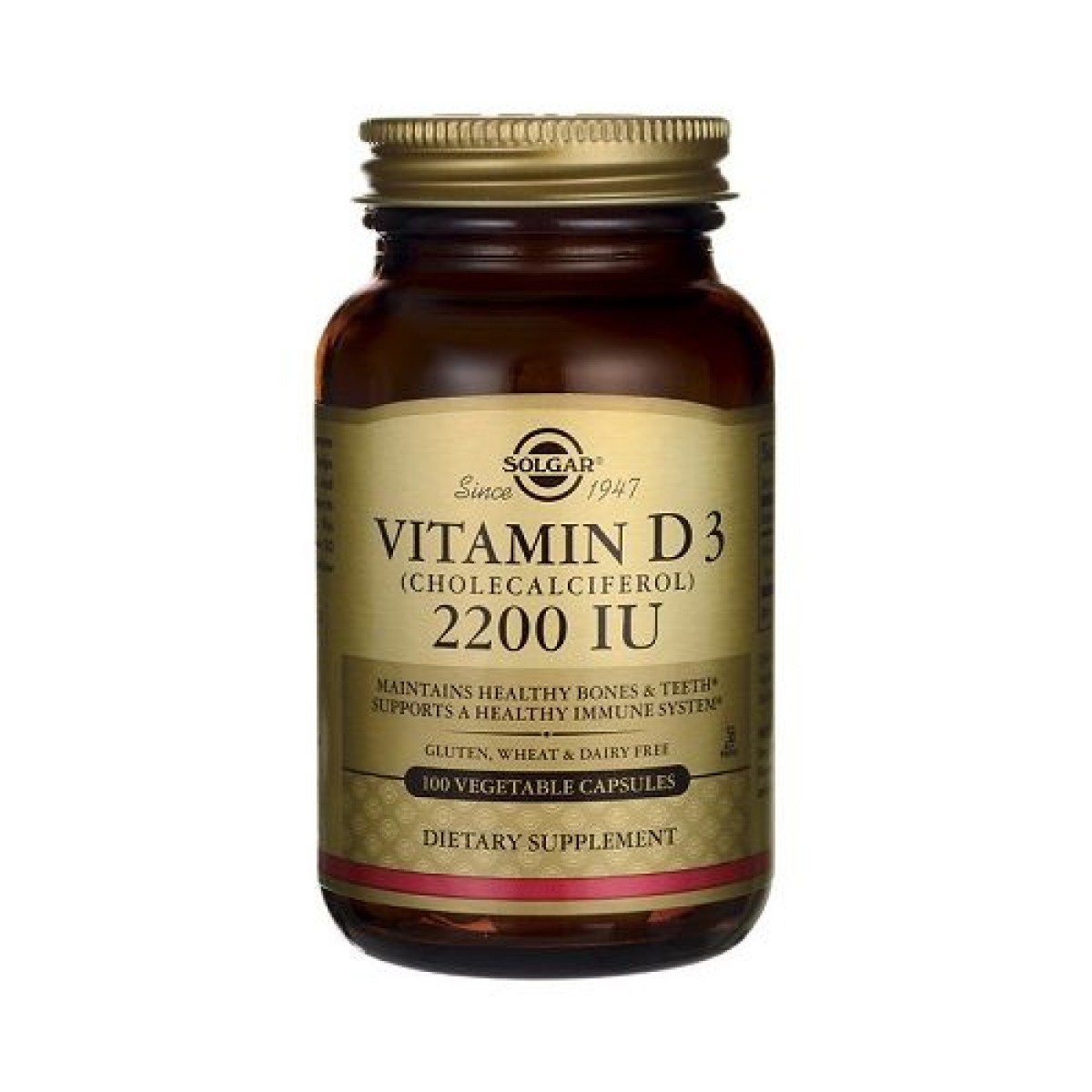 Solgar | Vit D3 2200IU | Συμπλήρωμα Διατροφής Βιτ. D3 | 100caps