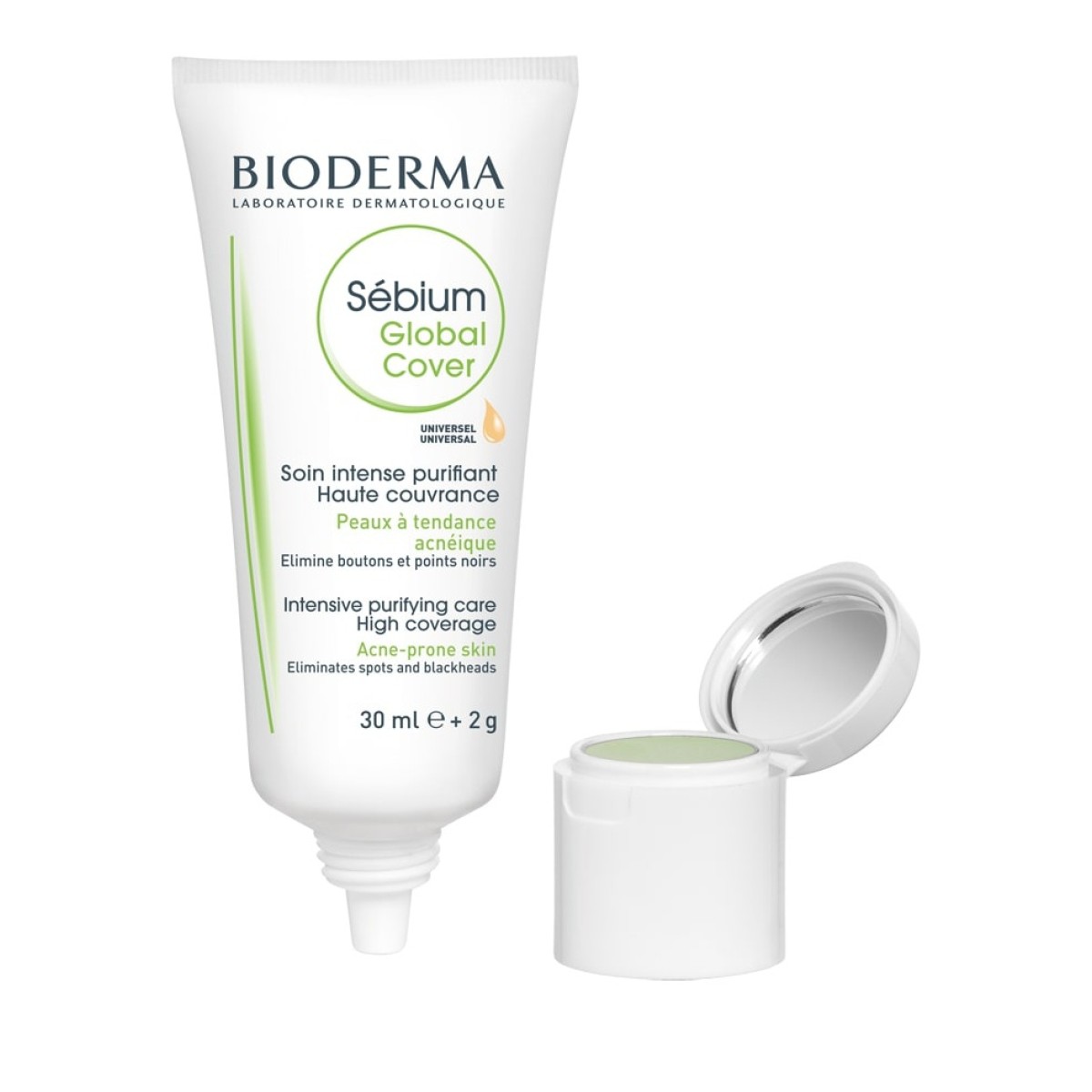 Bioderma | Sebium Global Cover | Κρέμα με Χρώμα Υψηλής Κάλυψης Κατά των Ατελειών | 30ml