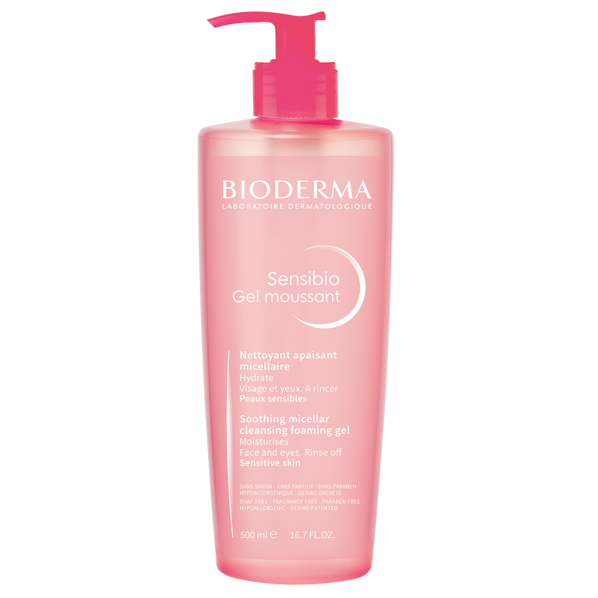 Bioderma | Sensibio Gel Moussant | Καθαρίζει και αφαιρεί το μακιγιάζ | 500ml