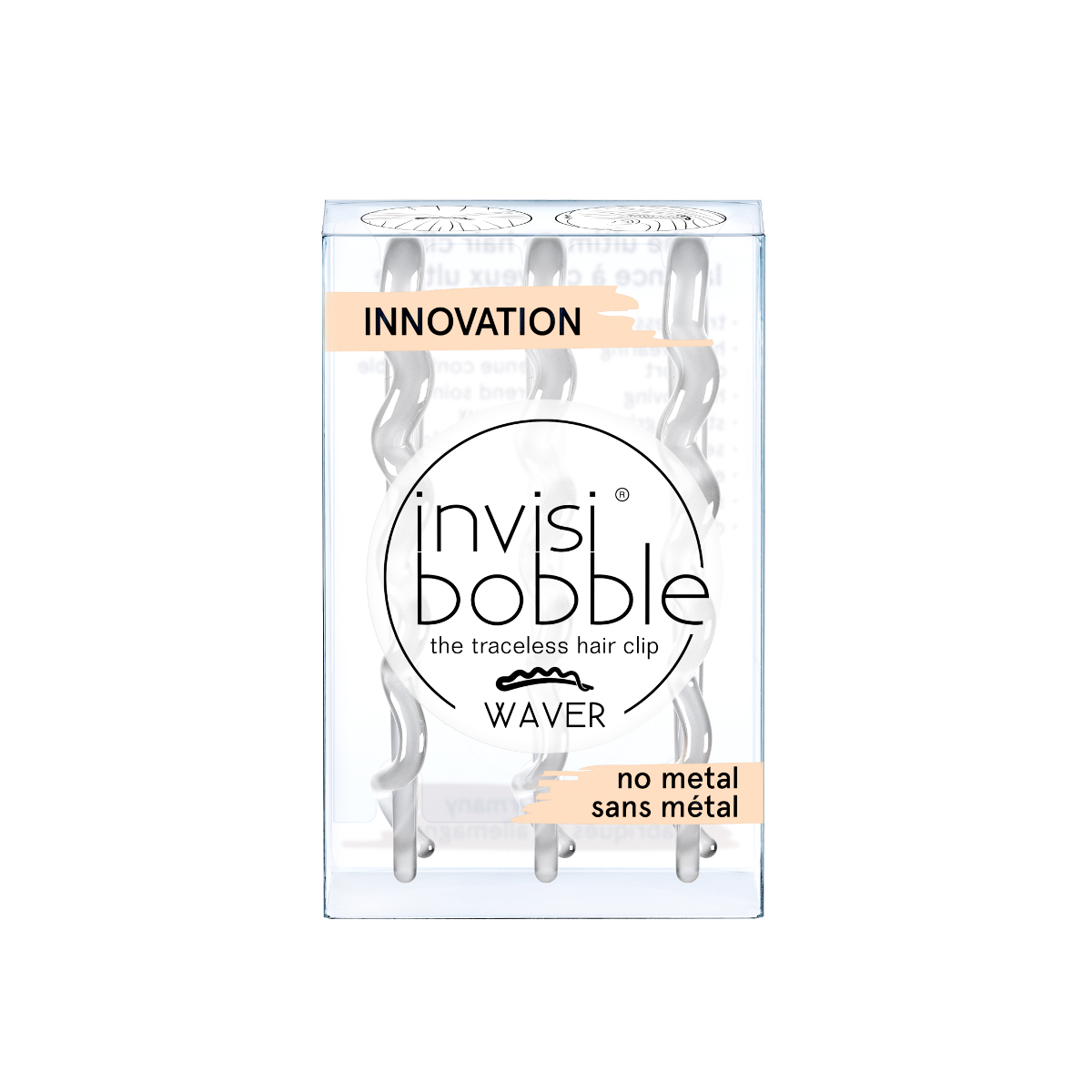 Invisibobble | Waver Κοκαλάκι για τα Μαλλιά | Crystal Clear | 3 τμχ.