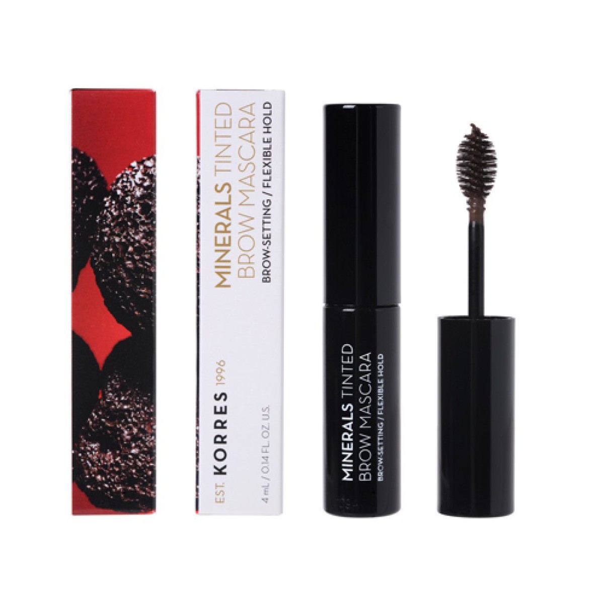 Korres | Minerals Tinted Brow Mascara 01 Dark Shade Μάσκαρα Φρυδιών |4ml