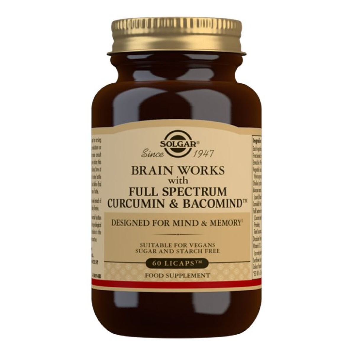 Solgar | Brain Works with Full Spectrum για την Καλή Γνωστική Λειτουργία & τη Μνήμη | 60licaps