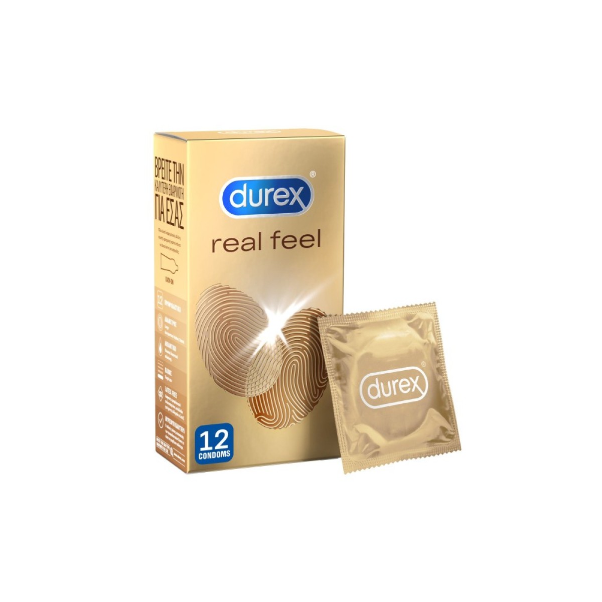 Durex | Προφυλακτικά Real Feel | 12τμχ