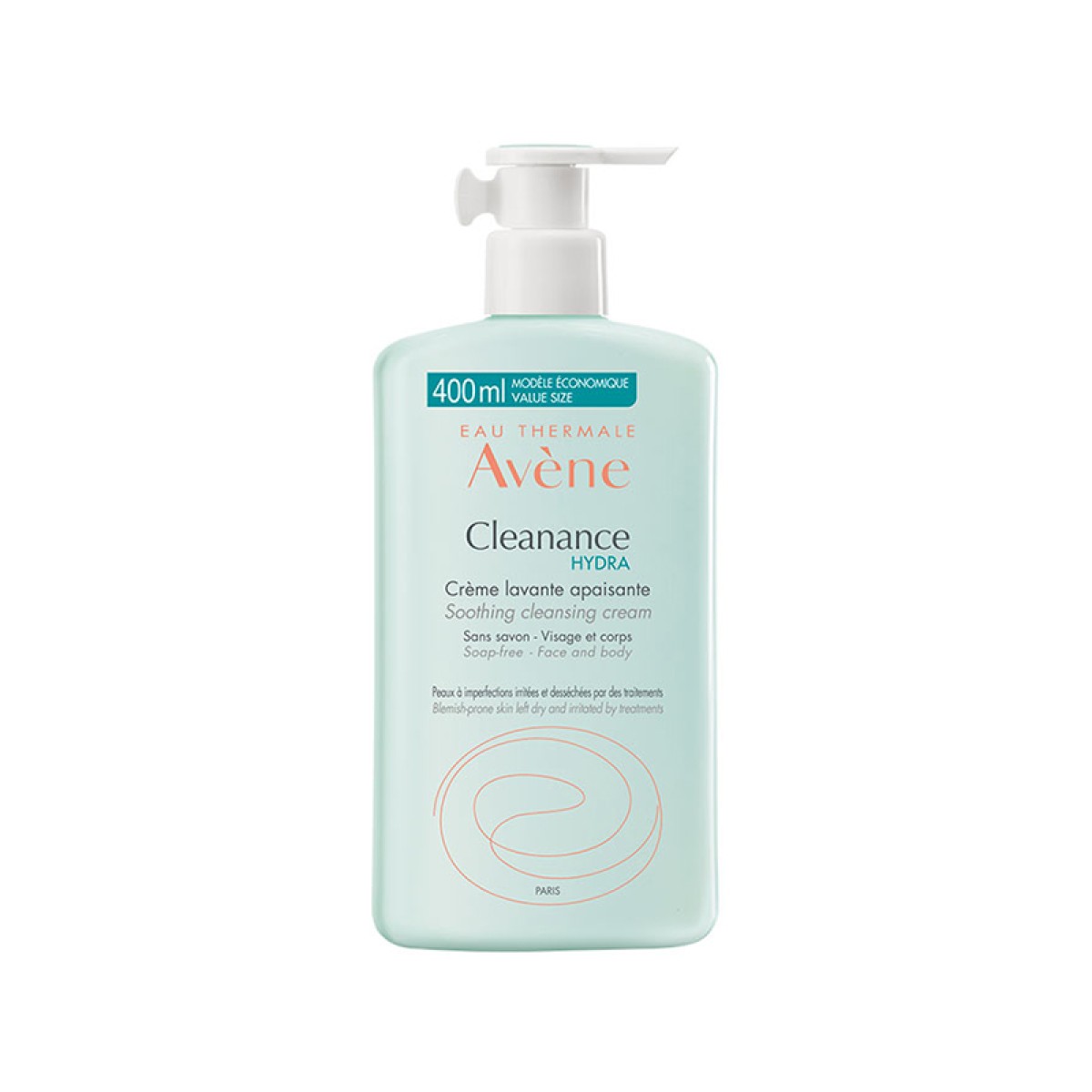 Avene | Cleanance Hydra Creme Lavante Apaisante Καταπραϋντική Κρέμα Καθαρισμού για Δέρμα υπό Ξηραντική Αγωγή | 400ml