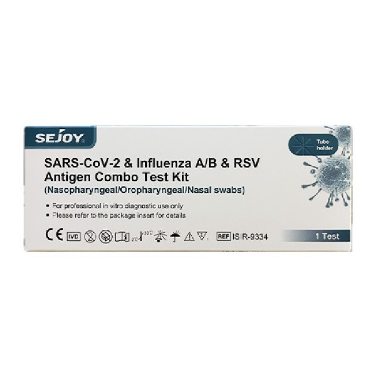 Sejoy | SARS-CoV-2 / Influenza A+B and RSV | Διαγνωστικό Τεστ Ταχείας Ανίχνευσης Αντιγόνων Covid-19 και Γρίπης με Ρινικό Δείγμα |1τμχ